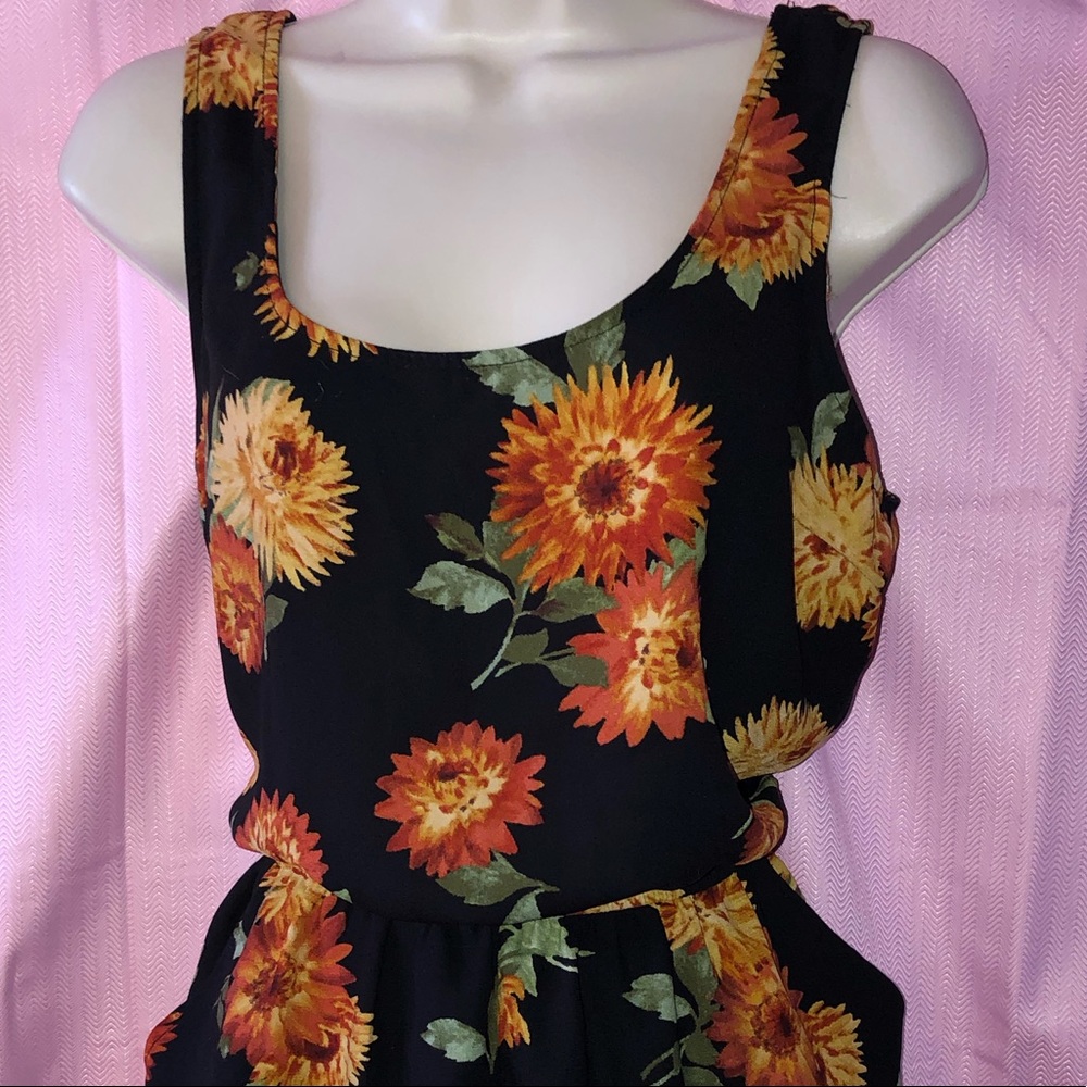 Sunflower print romper